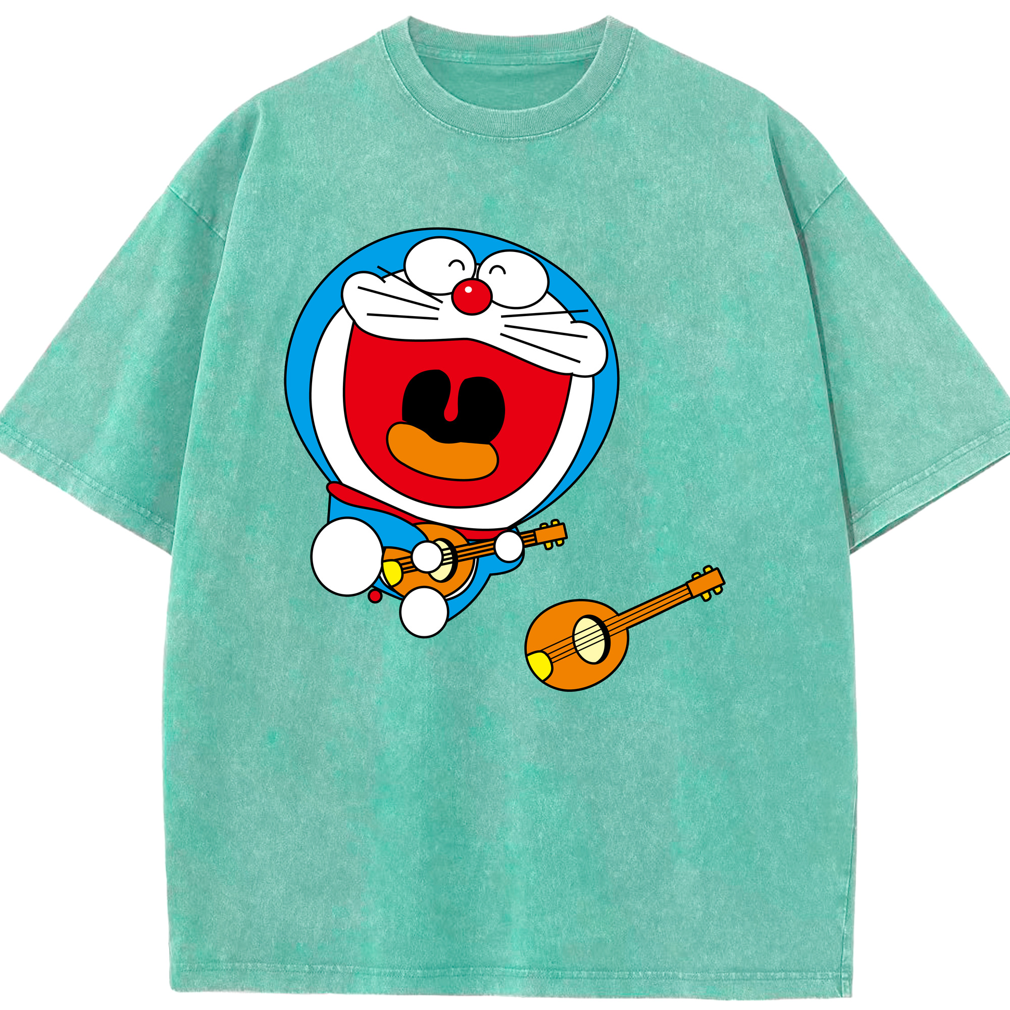 （画像用） ドラえもん Doraemon 綿100% ヴィンテージ風 半袖Tシャツ（フロントプリント）